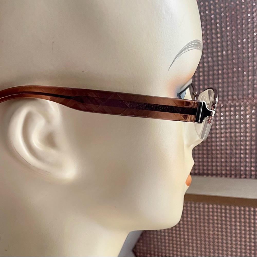 Authentic Burberry Eyeglass Frames Gold Clear Bro… - image 4